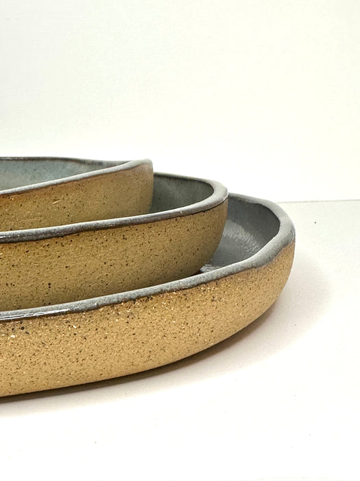 FRECKLE PLATES SET. Large, medium & small.