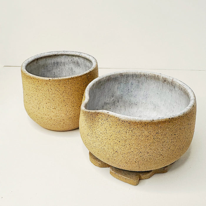 Handmade Ceramic MATCHA SET - Color: Ocean Sand