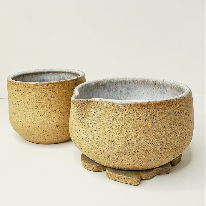 Handmade Ceramic MATCHA SET - Color: Ocean Sand