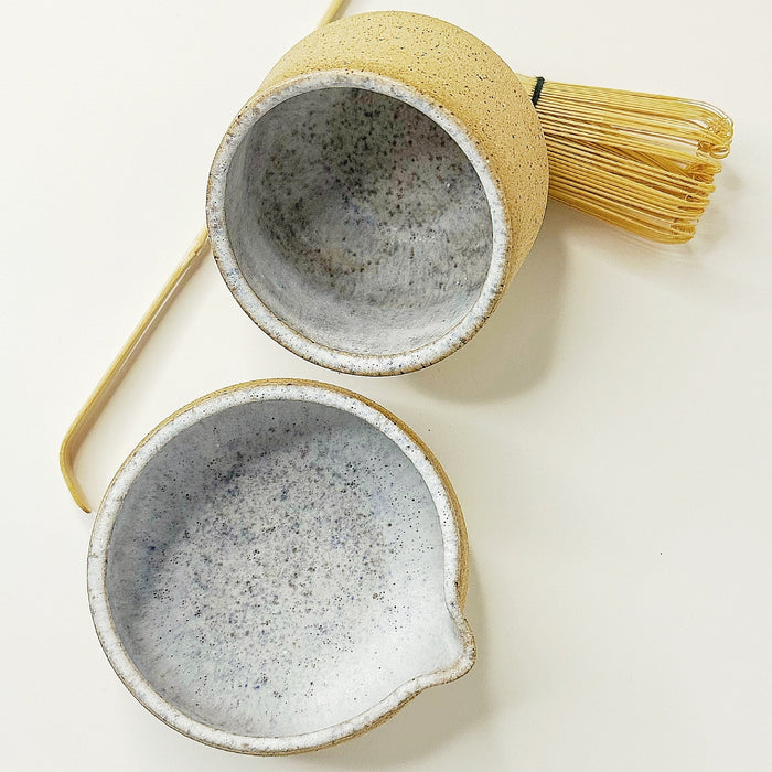 Handmade Ceramic MATCHA SET - Color: Ocean Sand