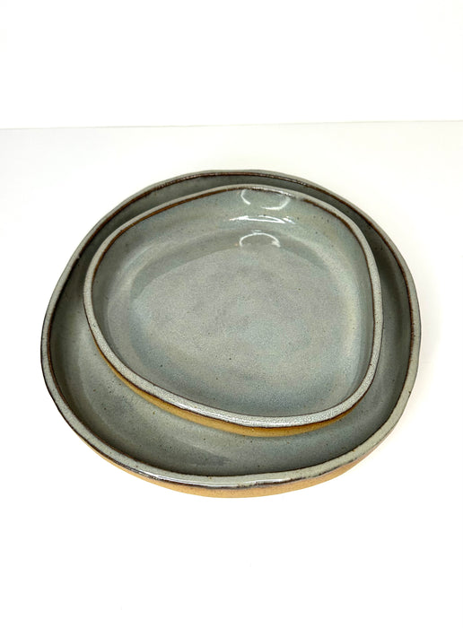 FRECKLE PLATES. Medium & small. (8.5 and 6 inches)