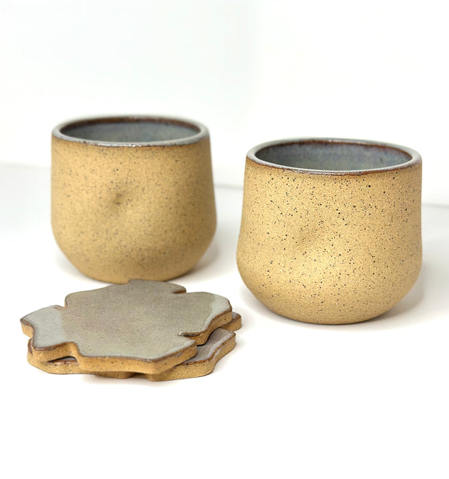 FRECKLES CUP SET (2 cups + 2 Flower coaters)