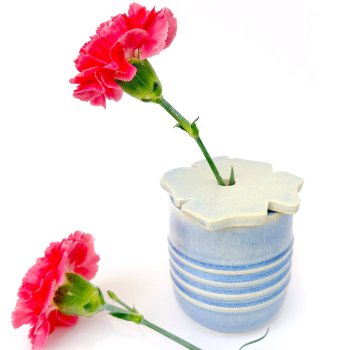 HUNNY "VASO" Blue (cup+flower lid)