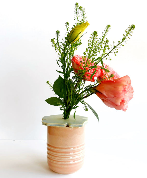 HUNNY "VASO" Peach (cup+flower lid)